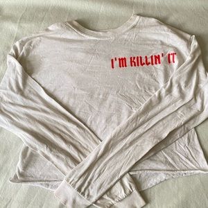 Graphic long sleeve top